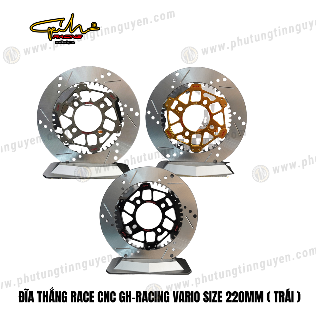 ĐĨA THẮNG RACE CNC GH-RACING VARIO SIZE 220MM ( TRÁI )