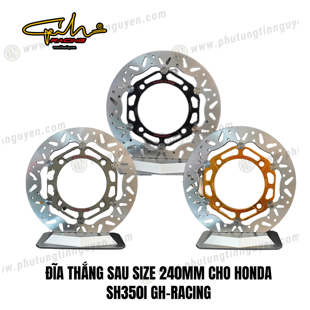 ĐĨA THẮNG SAU SIZE 240MM CHO HONDA SH350I GH-RACING