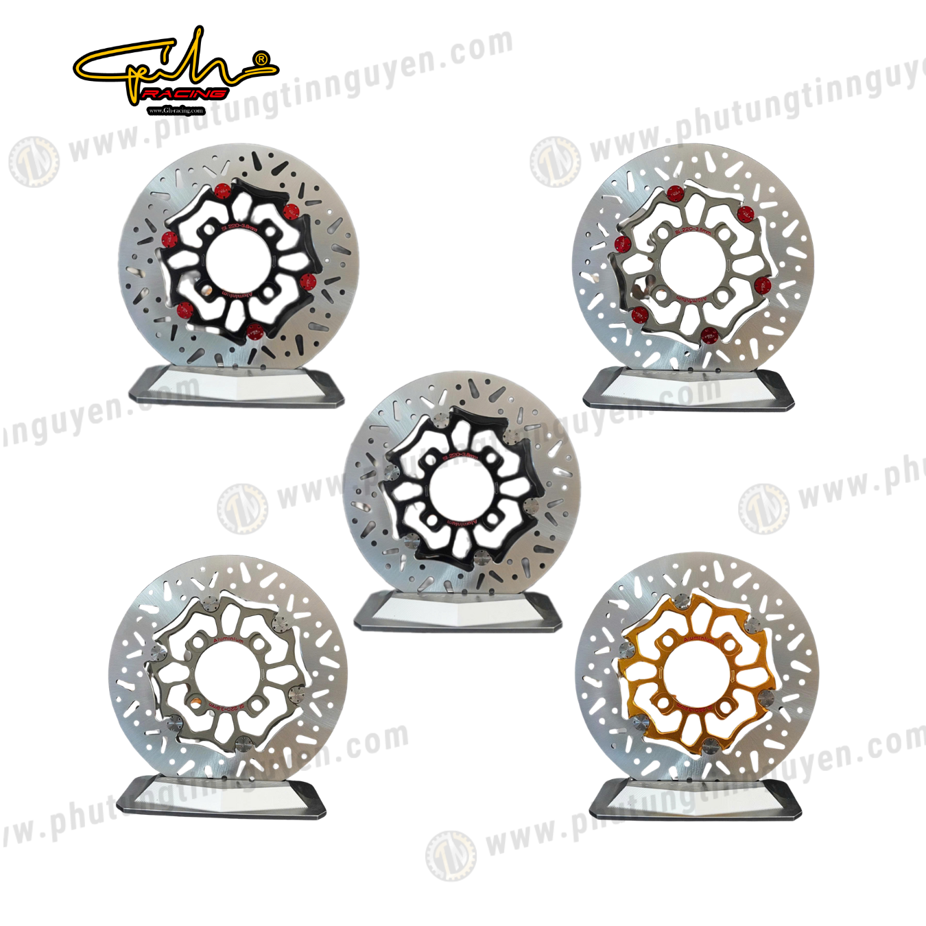  ĐĨA THẮNG V2 CHO CÁC DÒNG XE PHỔ THÔNG 4 LỖ ỐC SIZE 220mm GH-RACING 