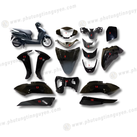  Dàn áo lead 125 2013 2014 2015 2016 màu ĐEN BÓNG 