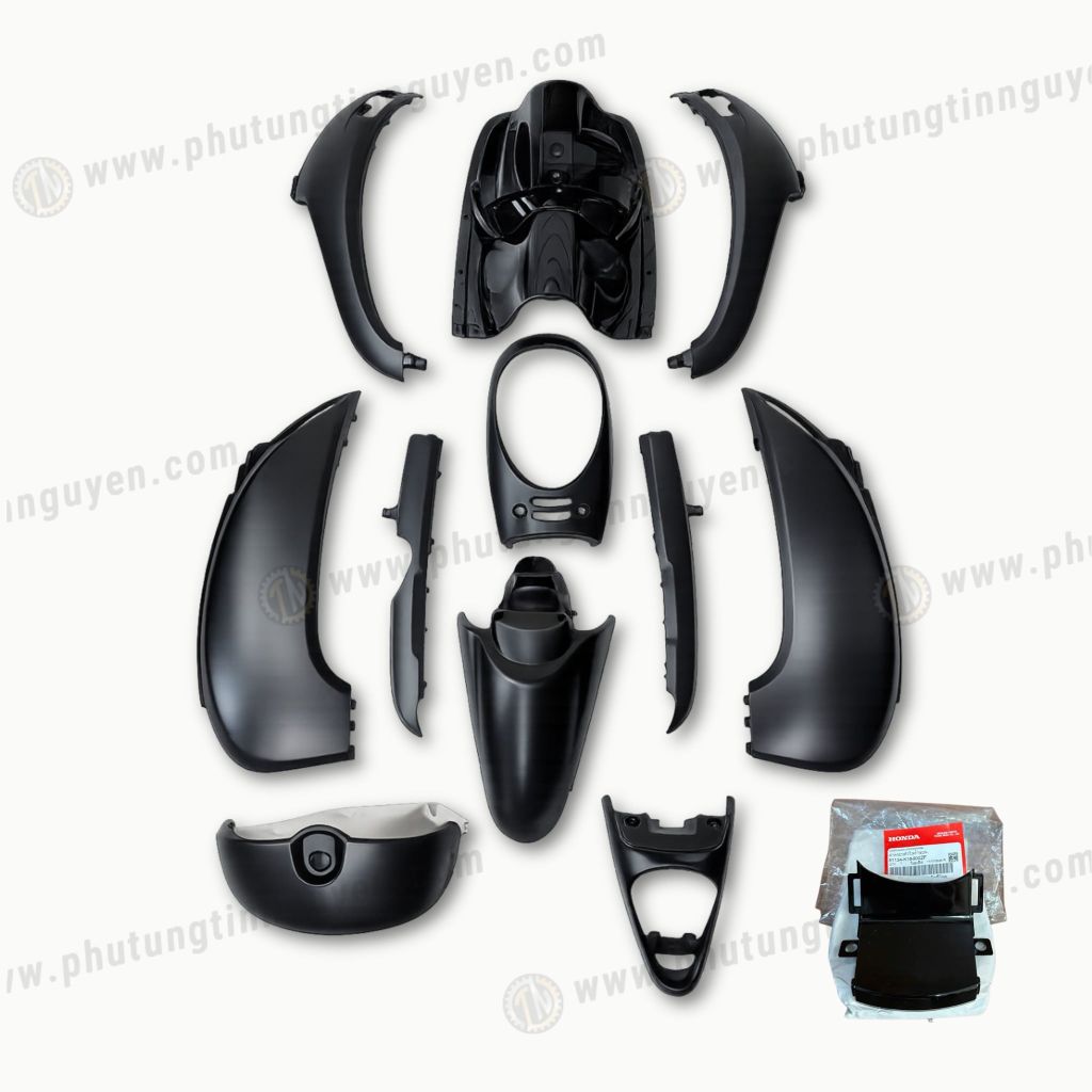 Dàn áo xe Scoopy màu đen nhám đời 2012 - 2016 12 món