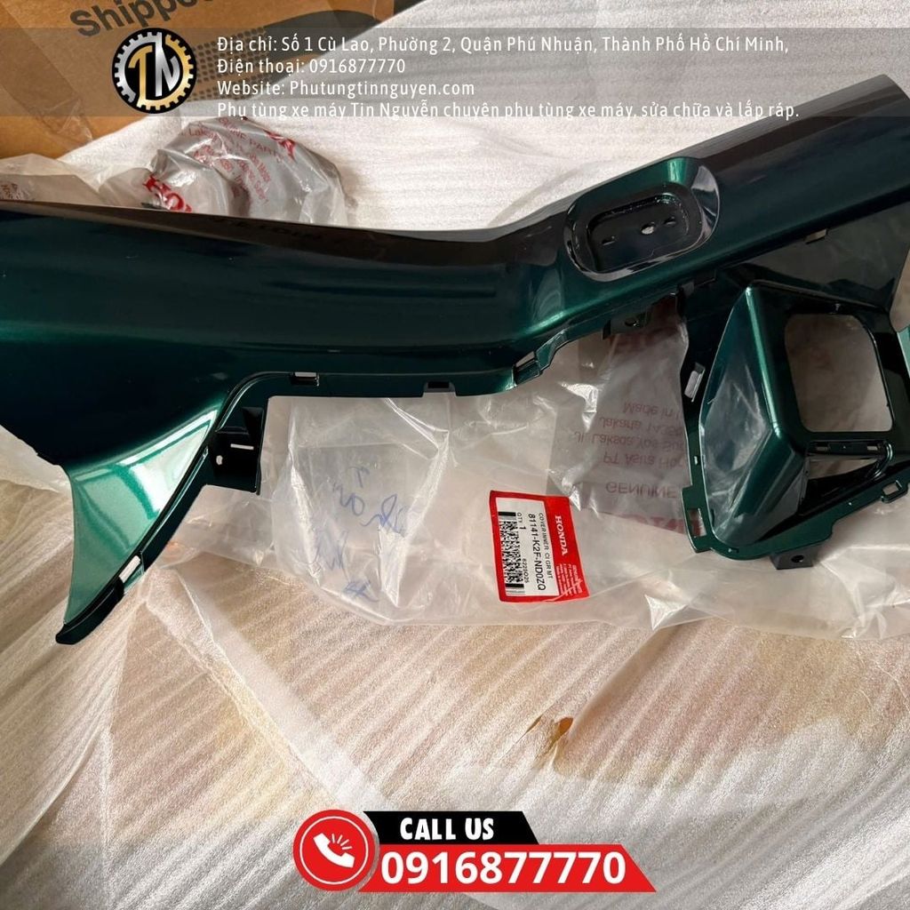 Yếm khoá xe Scoopy 2025 Honda Thailand màu xanh rêu đậm khóa smk 81141-K2F-ND0ZQ