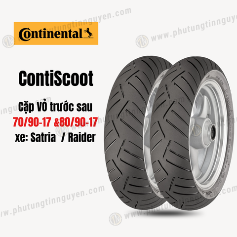  Cặp vỏ Continental ContiStreet trước sau  dành cho Satria F150 / Raider R150 70/90-17  &  80/90-17 