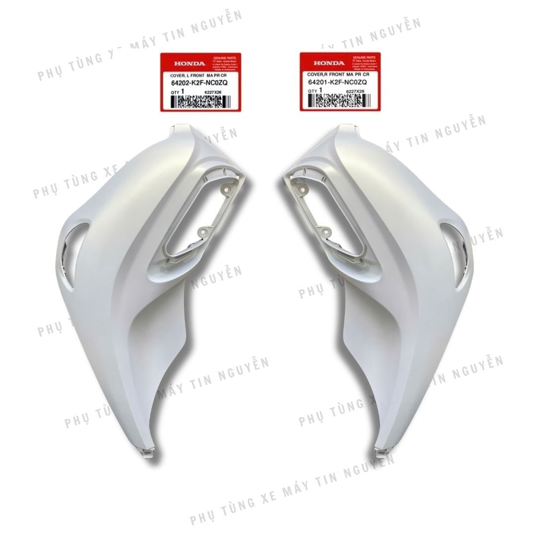  Cánh yếm Cánh bửng R-L xe Scoopy 2025 màu TRẮNG NHÁM 