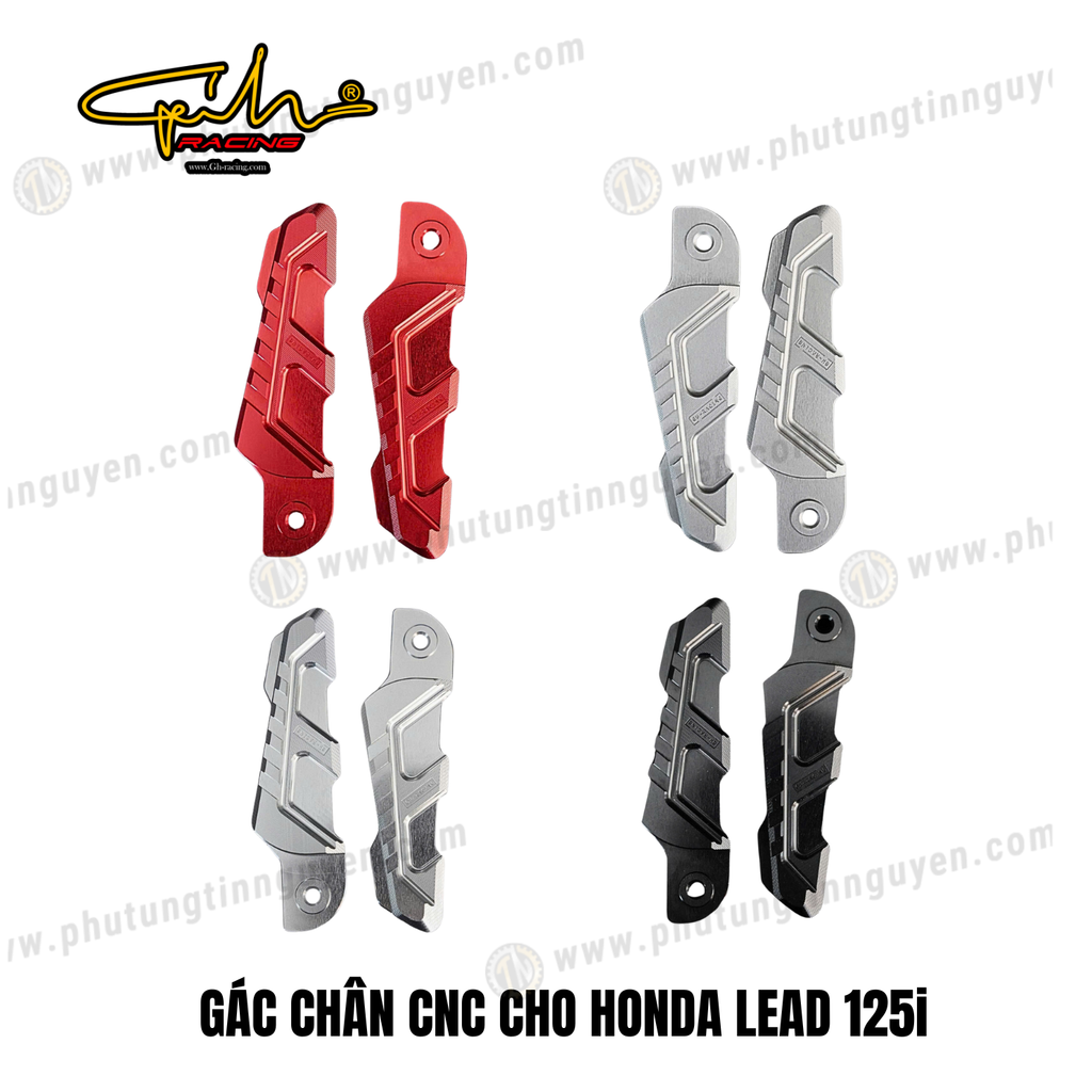GÁC CHÂN CNC CHO HONDA LEAD 125i GH-RACING
