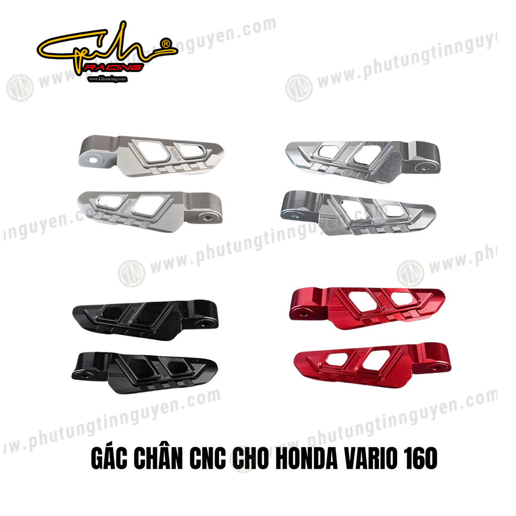 GÁC CHÂN CNC CHO HONDA VARIO 160 GH-RACING
