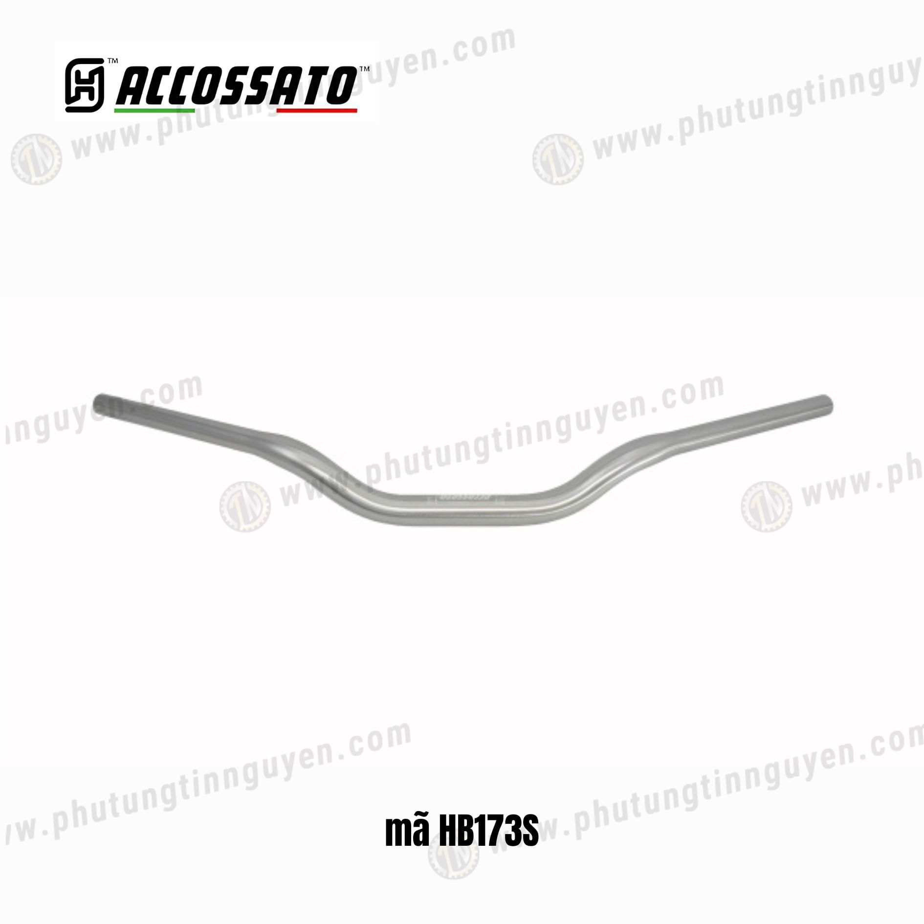  Ghi đông Accossato 28mm Bạc mã HB173S 