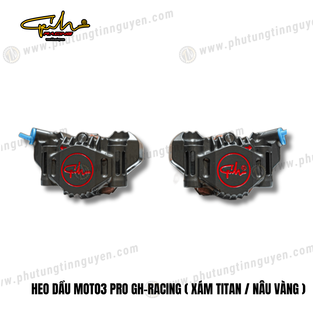 HEO DẦU MOTO3 PRO GH-RACING ( XÁM TITAN / NÂU VÀNG )