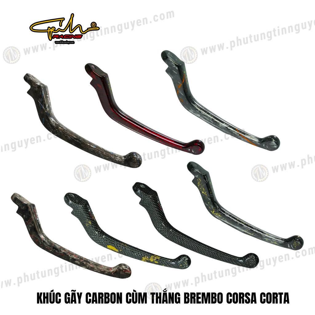KHÚC GÃY CARBON CÙM THẮNG BREMBO CORSA CORTA GH-RACING