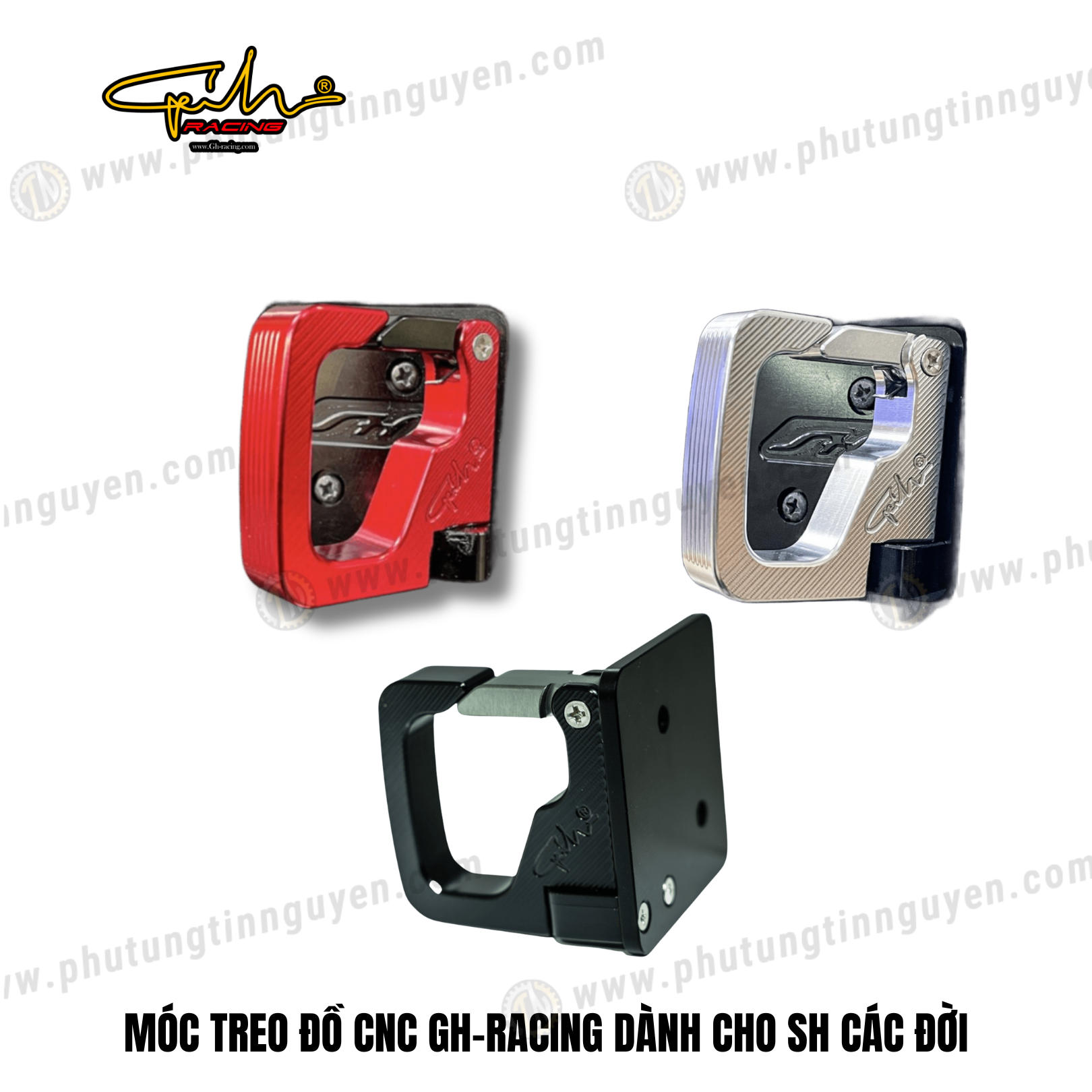  MÓC TREO ĐỒ CNC GH-RACING DÀNH CHO SH CÁC ĐỜI 