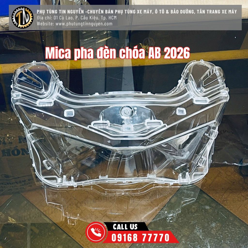 Kính mica choá pha đèn trước ab Air Blade 2026