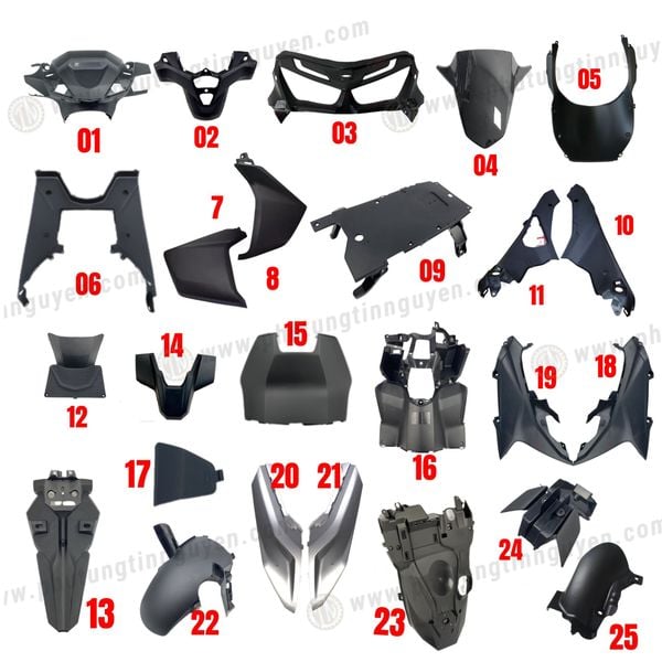  BÁN LẺ MÓN nhựa nhám Vario Click 160  đời 2023 - 2025 23 món chính hãng Honda hàng Việt Nam 