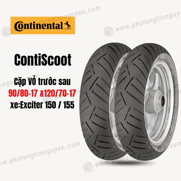  Cặp vỏ Continental ContiStreet trước sau  dành cho Exciter 150/155 90/80-17  &  120/70-17 