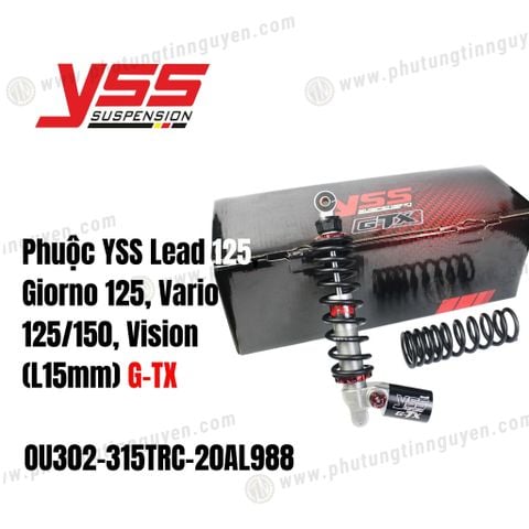  Phuộc YSS Lead 125 Giorno 125, Vario 125/150, Vision (L15mm) GTX OU302315TRC20AL988 