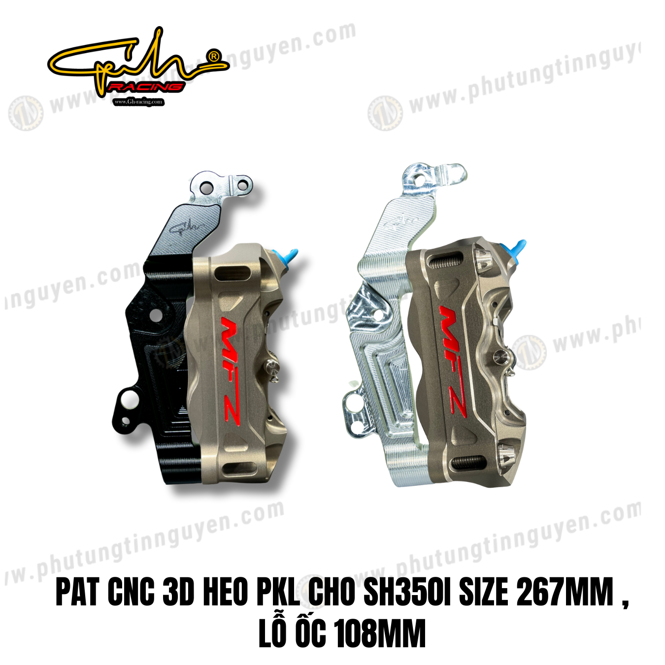 PAT CNC 3D HEO PKL CHO SH350I SIZE 267MM , LỖ ỐC 108MM GH-RACING 
