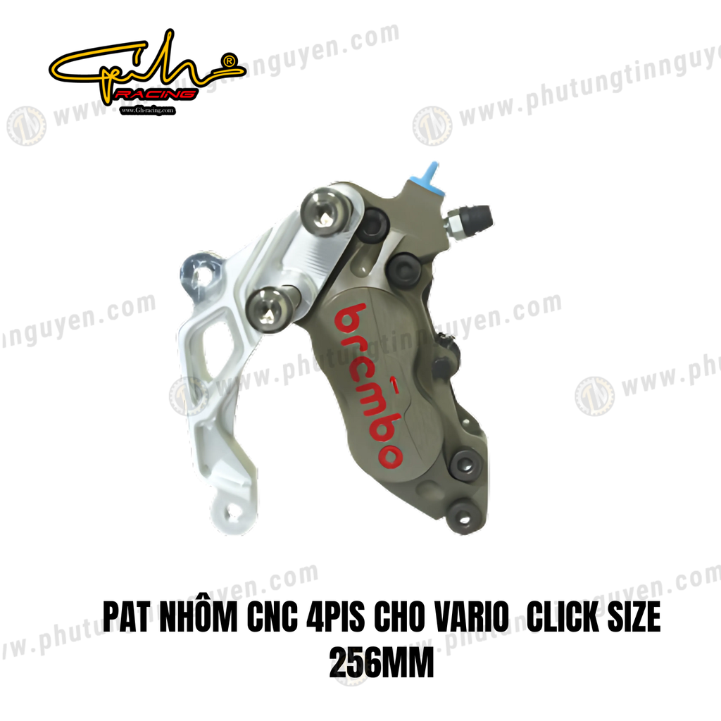 PAT NHÔM CNC 4PIS CHO VARIO  CLICK SIZE 256MM GH-RACING