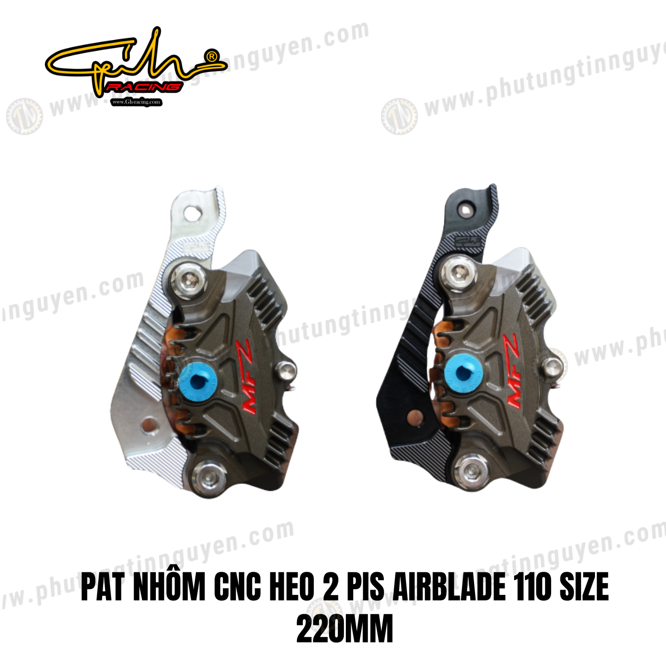  PAT NHÔM CNC HEO 2 PIS AIRBLADE, AB 110 SIZE 220MM GH-RACING 