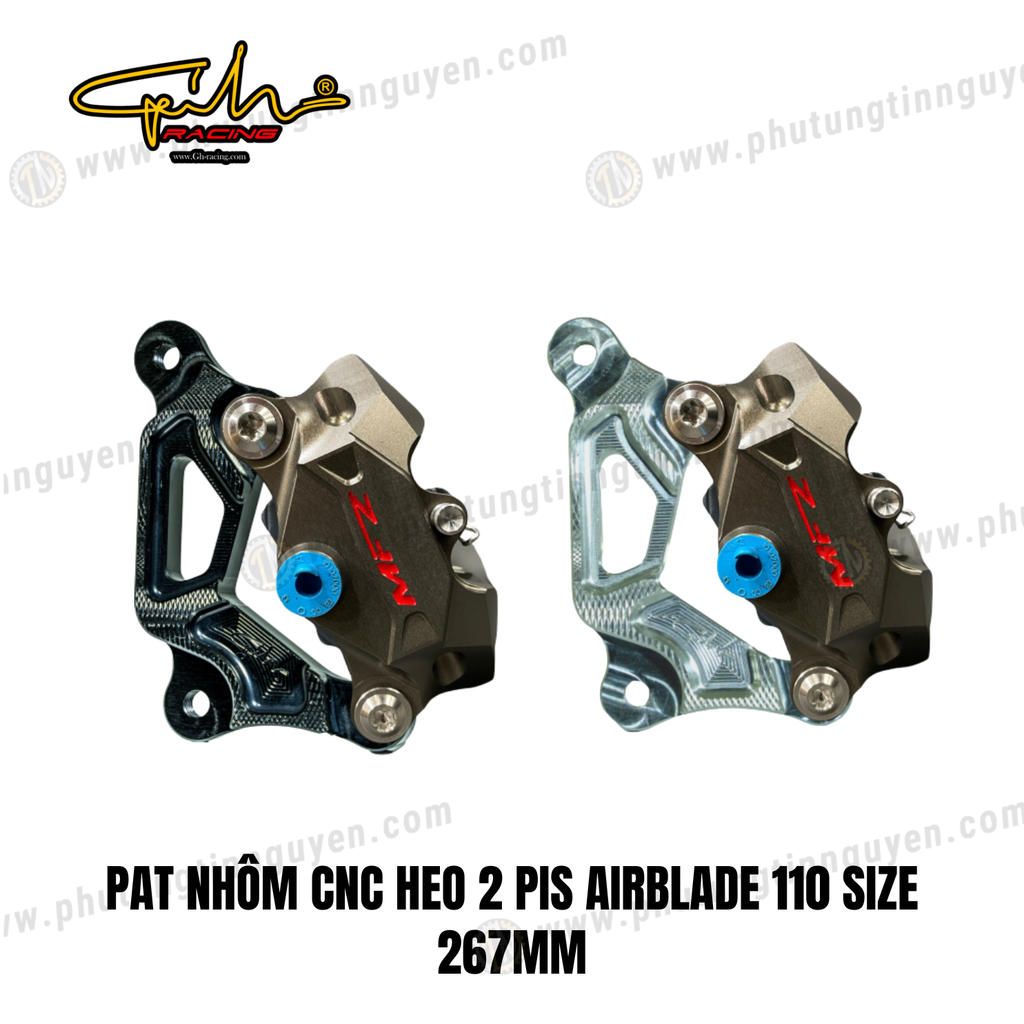 PAT NHÔM CNC HEO 2 PIS AIRBLADE, AB 110 SIZE 267MM GH-RACING