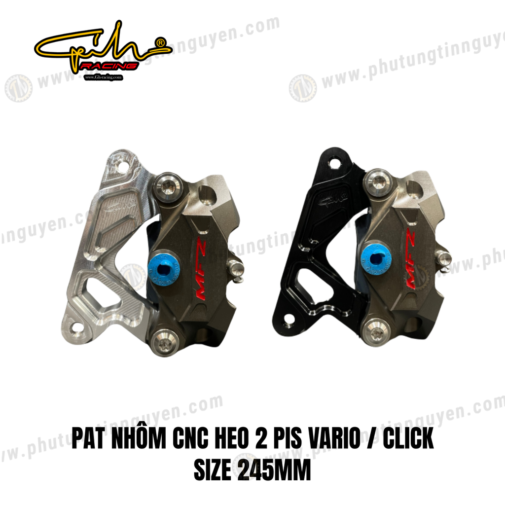 PAT NHÔM CNC HEO 2 PIS VARIO  CLICK SIZE 245MM GH-RACING
