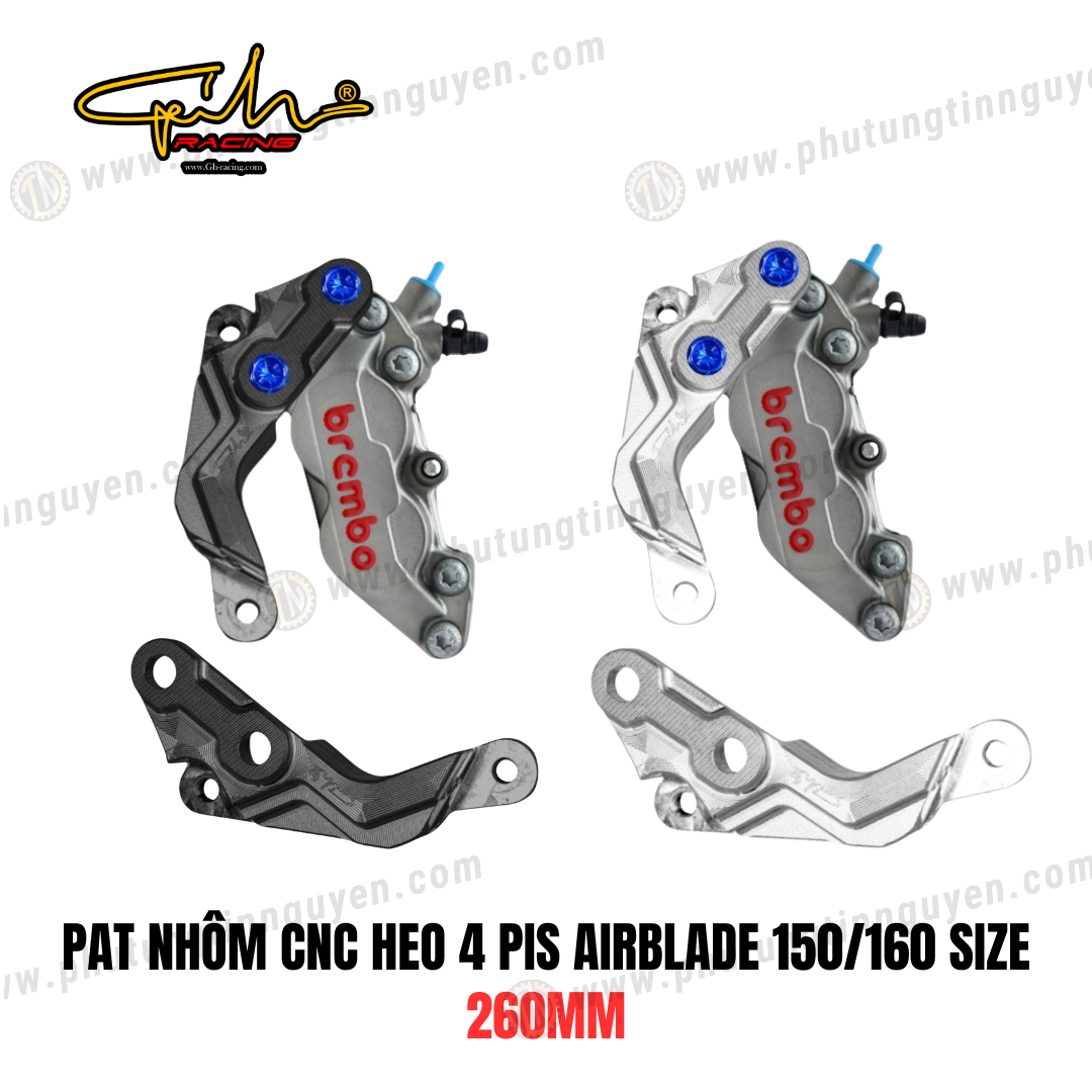  PAT NHÔM CNC HEO 4 PIS AIRBLADE 150/160 SIZE 260MM GH-RACING 