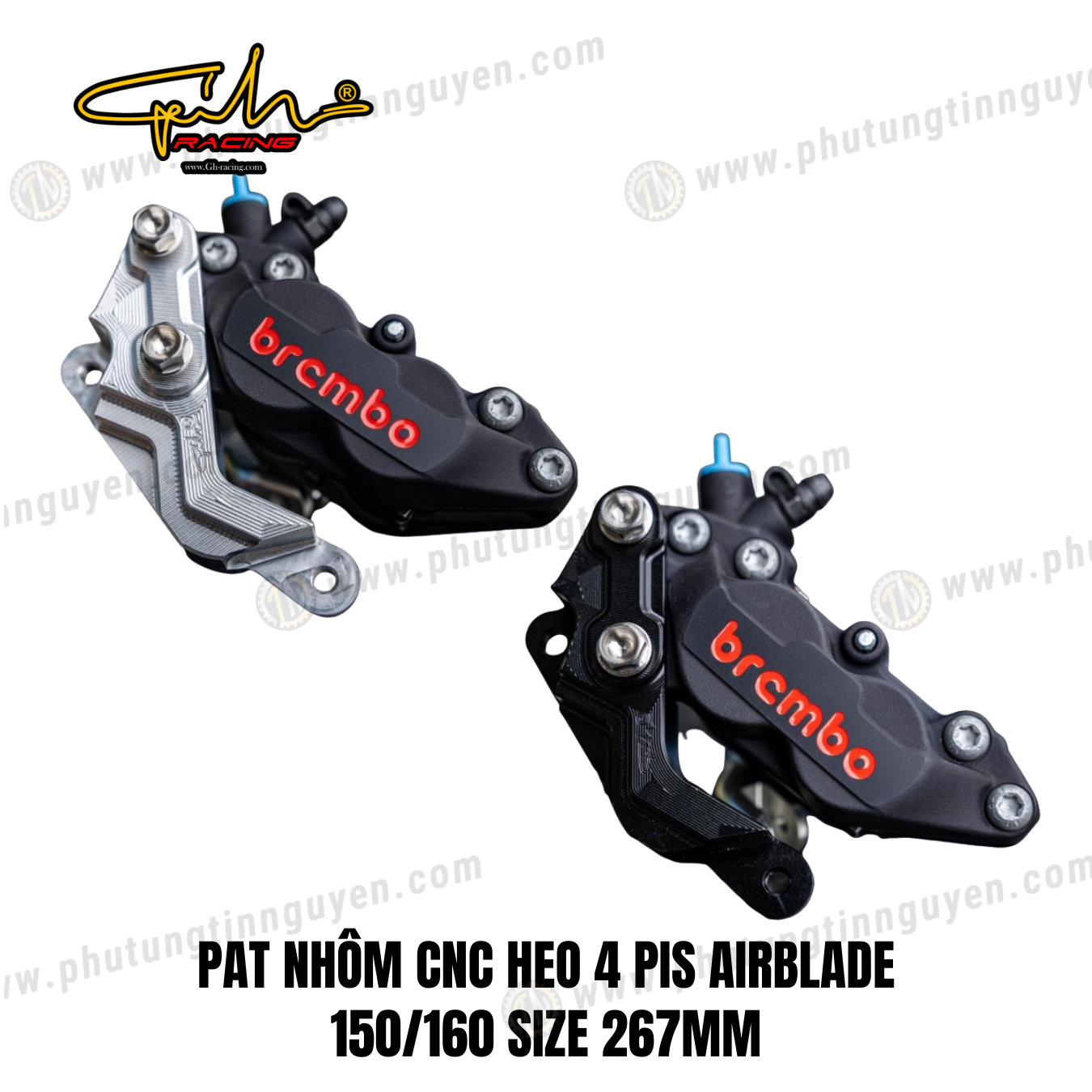  PAT NHÔM CNC HEO 4 PIS AIRBLADE, AB 150/160 SIZE 267MM GH-RACING 