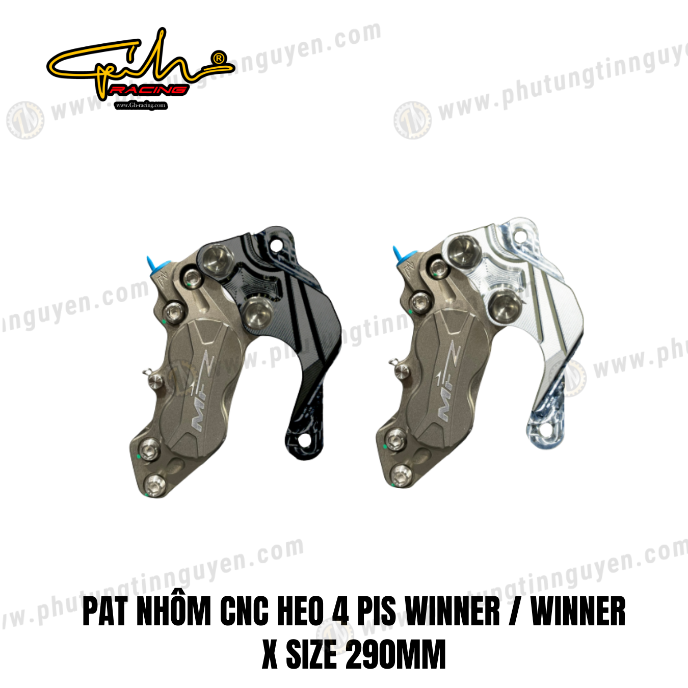  PAT NHÔM CNC HEO 4 PIS WINNER / WINNER X SIZE 290MM GH-RACING 