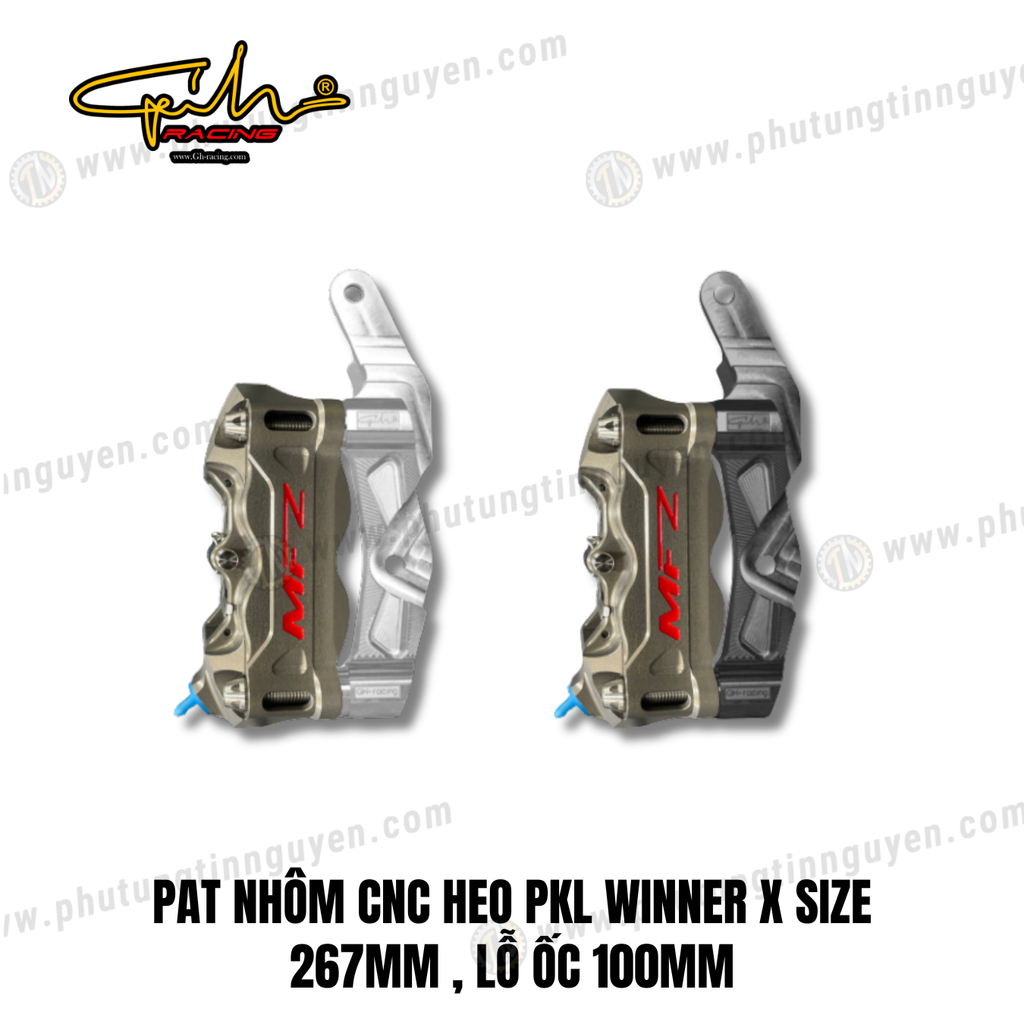 PAT NHÔM CNC HEO PKL WINNER X SIZE 267MM , LỖ ỐC 100MM GH-RACING