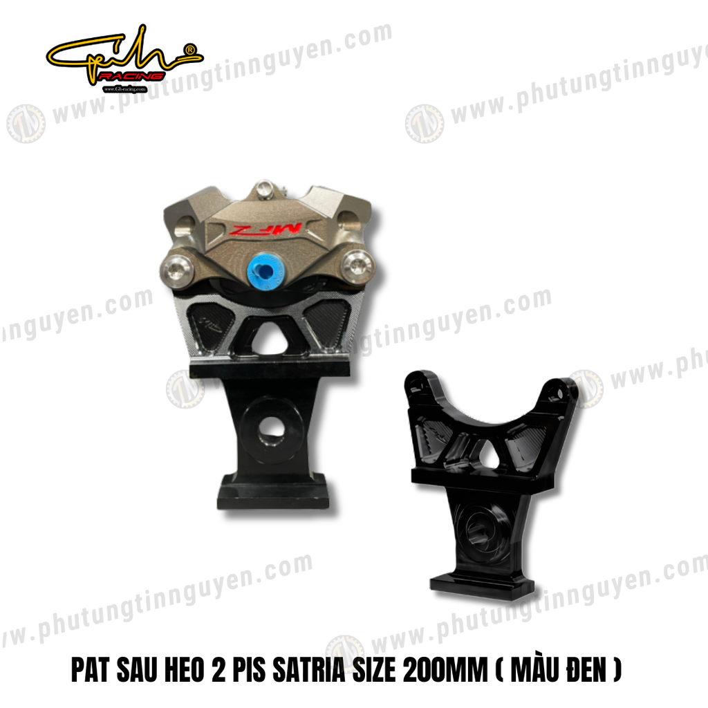 PAT SAU HEO 2 PIS SATRIA SIZE 200MM ( MÀU ĐEN ) GH-RACING