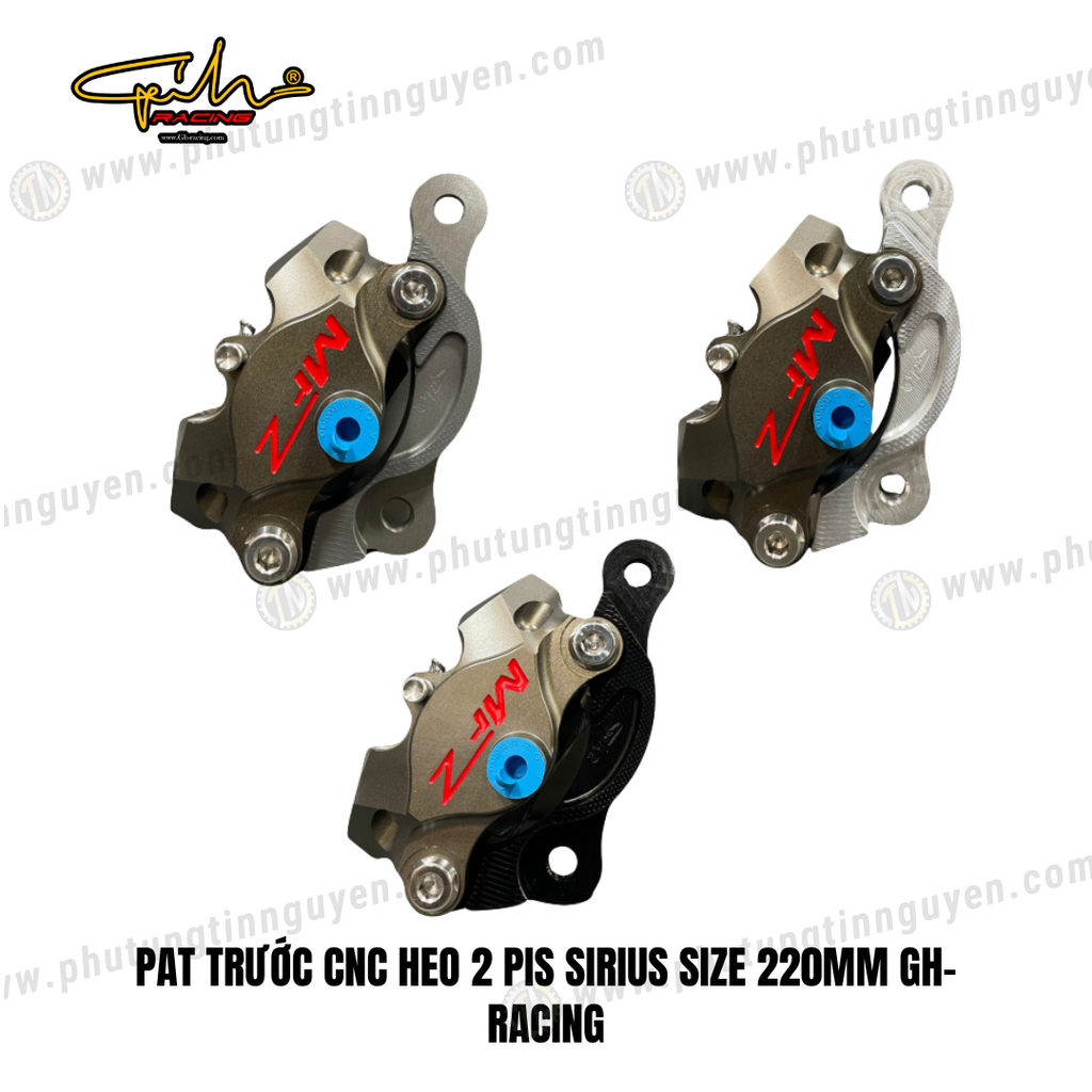 PAT TRƯỚC CNC HEO 2 PIS SIRIUS SIZE 220MM GH-RACING