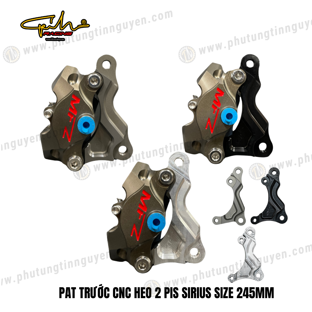  PAT TRƯỚC CNC HEO 2 PIS SIRIUS SIZE 245MM GH-RACING 