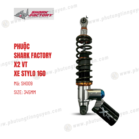  Phuộc Shark Factory có bình dầu X2 VT xe Stylo 160 mã SH009 