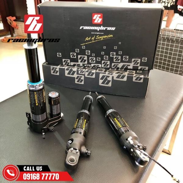  Phuộc hơi Racing Bros Bazooka 4.0 có bình dầu xe Primavera, Spint, GTS, Vespa chính hãng có bảo hành 