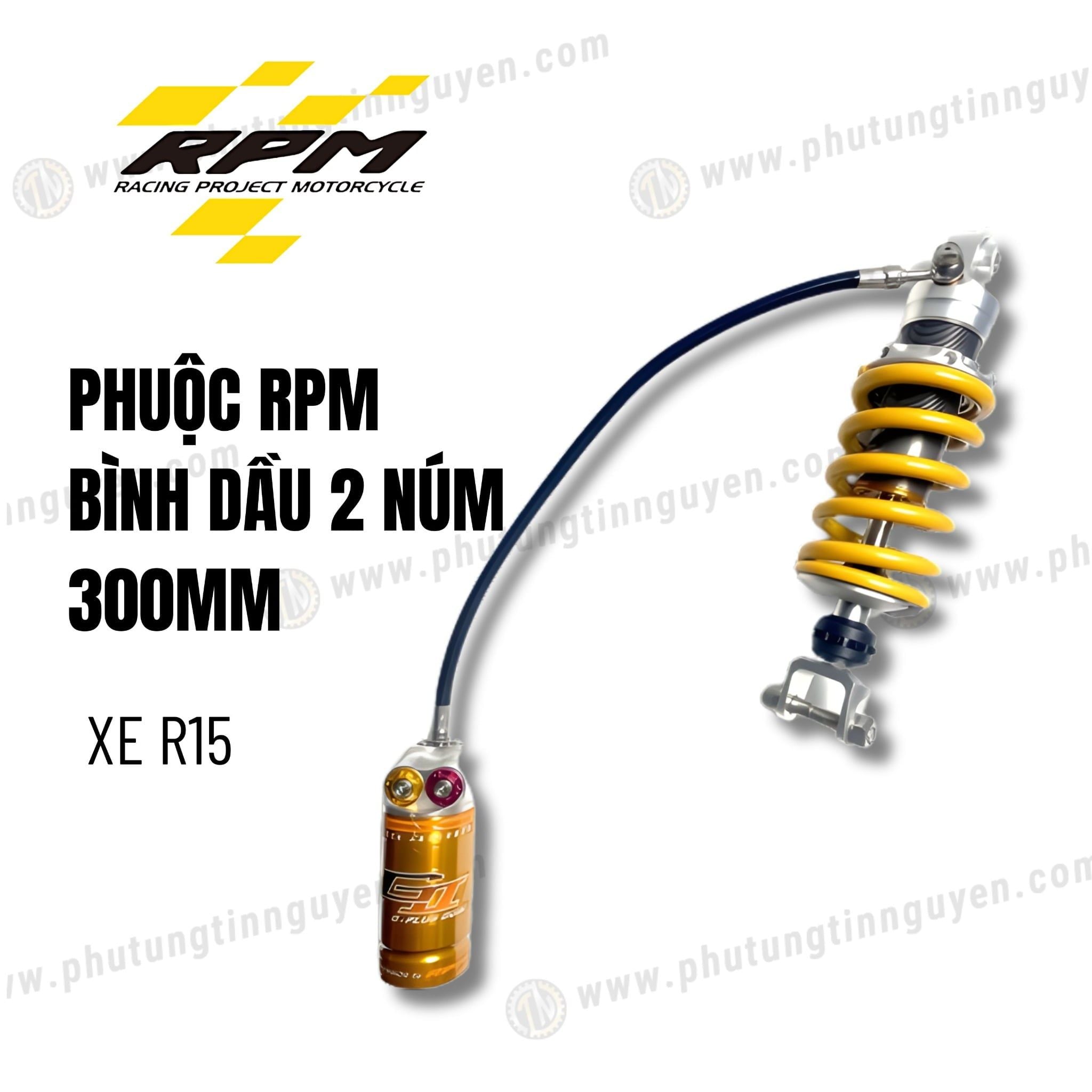  Phuộc RPM có bình dầu RT xe R15 300mm hàng chính hãng có bảo hành 