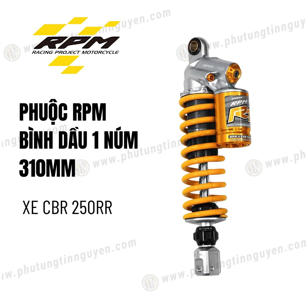Phuộc RPM có bình dầu RT xe CBR 250RR 310mm hàng chính hãng có bảo hành