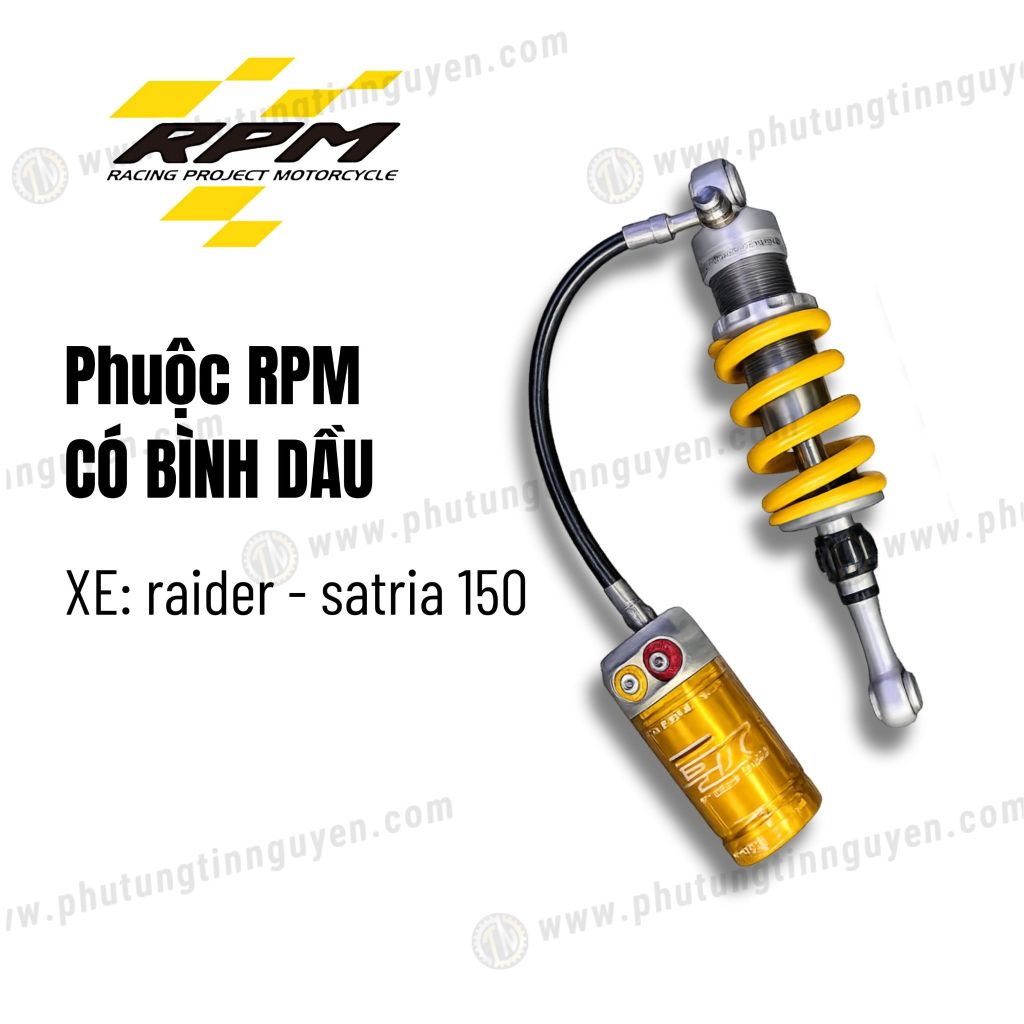 Phuộc RPM bình dầu xe Satria - Raider 150 chính hãng có bảo hành
