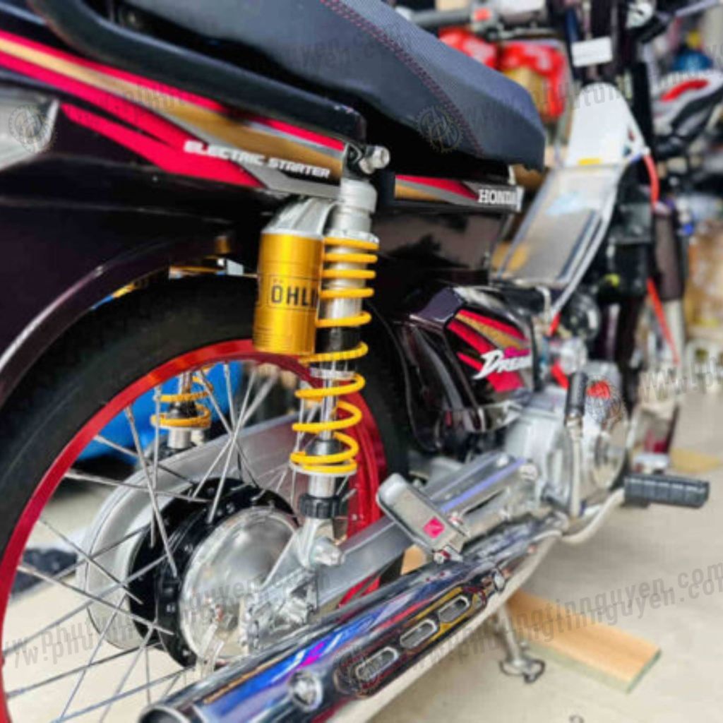 Phuộc sau Ohlins Honda Cub, Dream, Wave – HO647 – Bình dầu liền