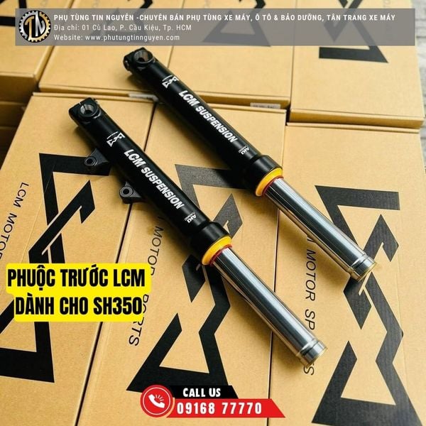  Phuộc trước LCM Honda SH350i ty bạc 