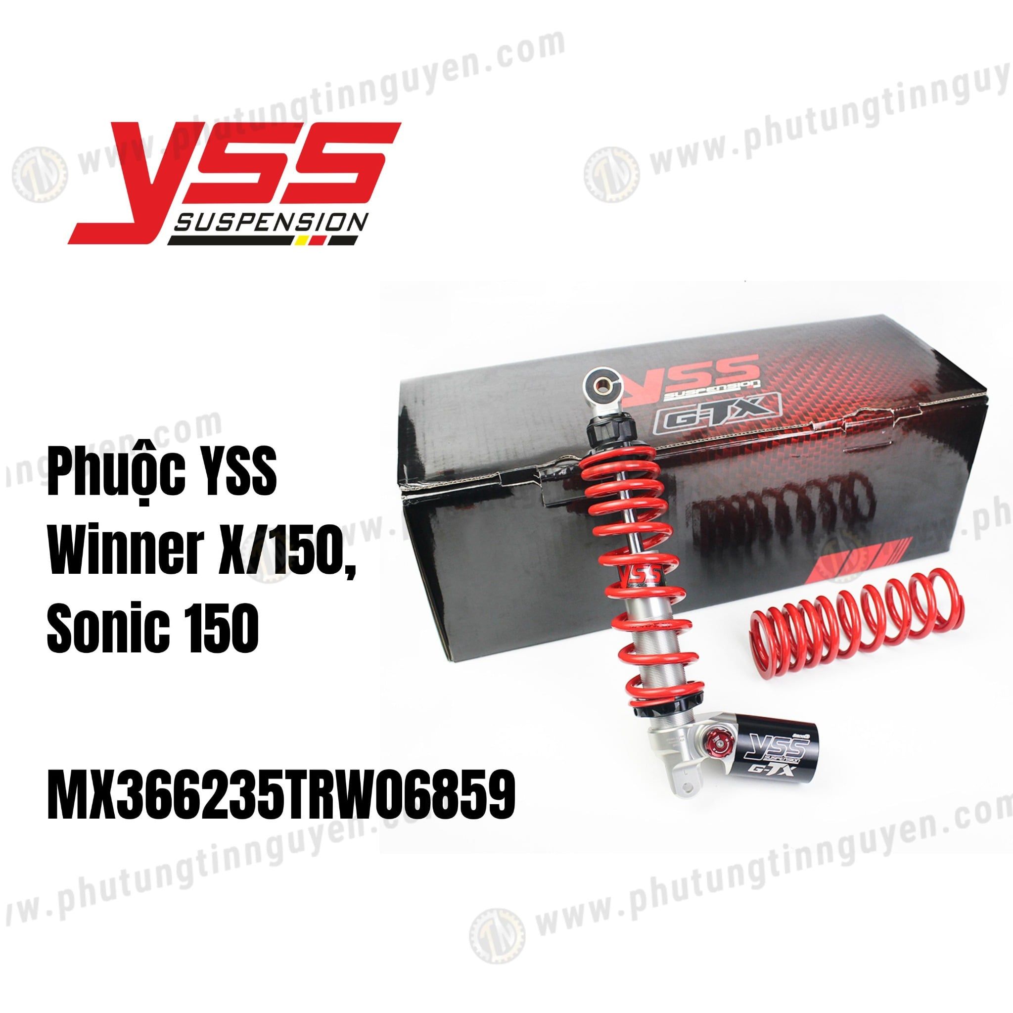  Phuộc YSS Lead 125 Giorno 125, Vario 125/150, Vision (L15mm) GTX OU302315TRC20AL958 
