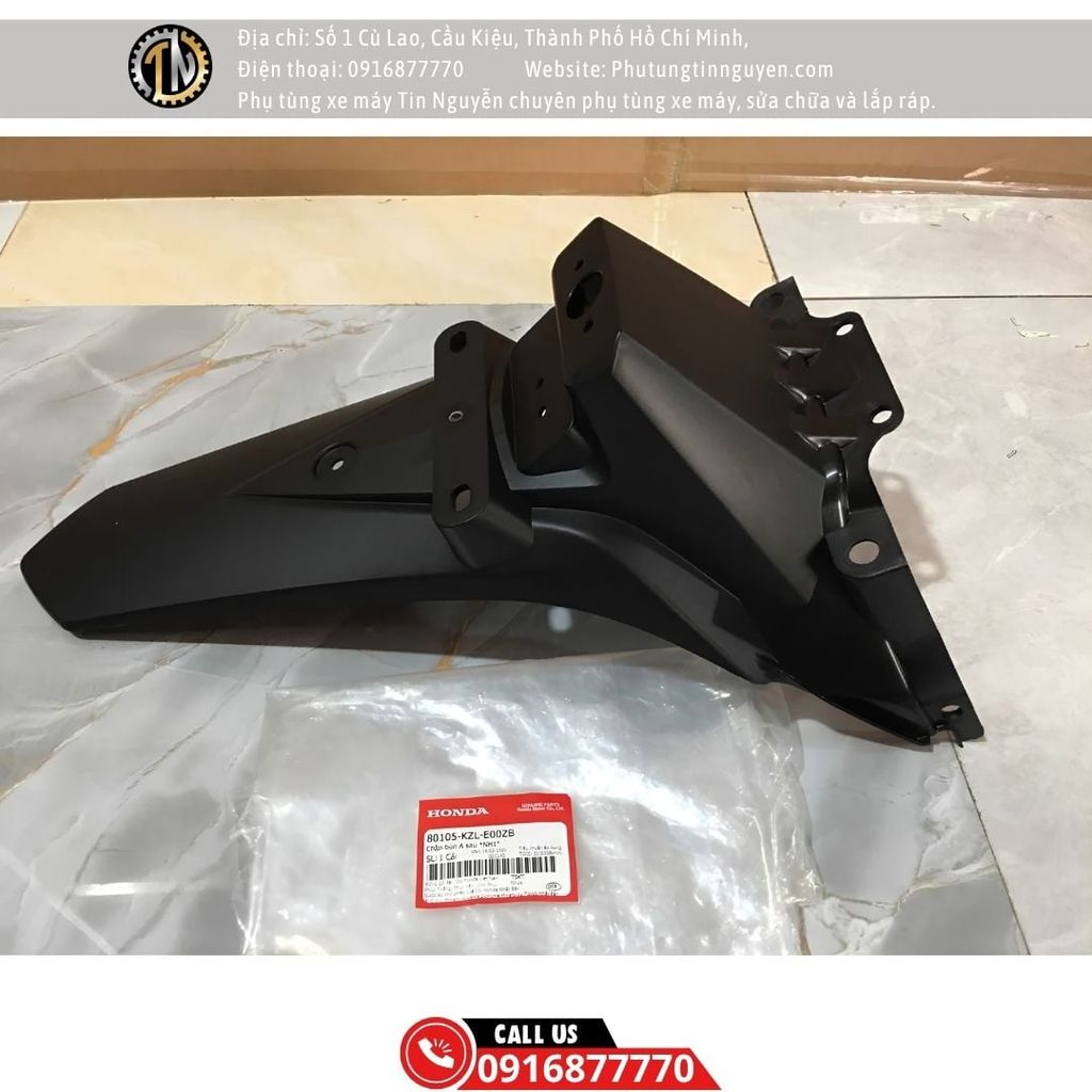 Đuôi dè vè sau chắn bùn bắt biển số vs vision 110 đời đầu 2011 2012 2013 80105 KZL E00ZB