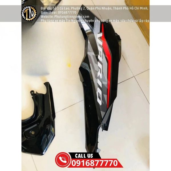  Ốp sườn xe Vario 125 2023 màu đen luôn tem hàng tháo 