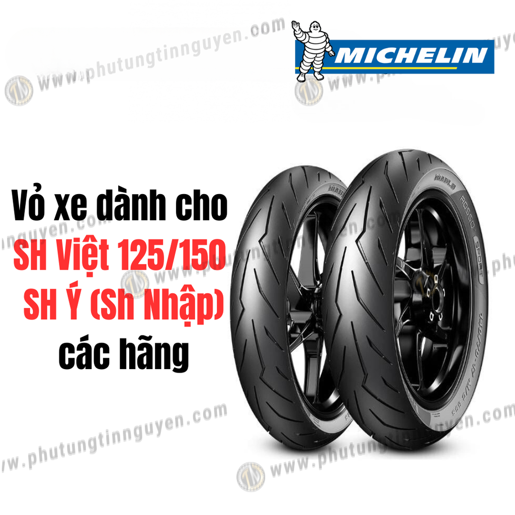 Vỏ xe dành cho xe SH Việt 125, 150  SH Ý (Sh Nhập) thể thao hãng Michelin