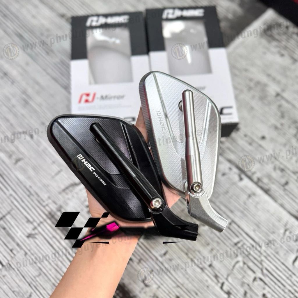 Kiếng chiếu hậu H2C phiên bản E3 hàng chính hãng màu đen, bạc