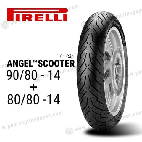  Cặp Vỏ xe Pirelli ANGEL SCOOTER 90/80 & 80/80 -14M/C Không ruột 