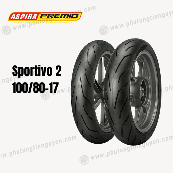  Vỏ xe Aspira Premio Sportivo 2 100/80-17 F/R nhập từ Indonesia 
