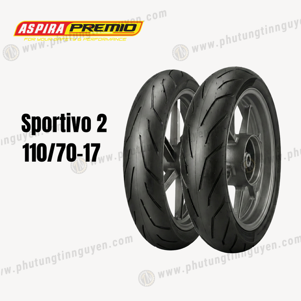  Vỏ xe Aspira Premio Sportivo 2 110/70-17 F nhập từ Indonesia 