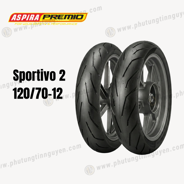  Vỏ xe Aspira Premio Sportivo 2 120/70-12 F nhập từ Indonesia 