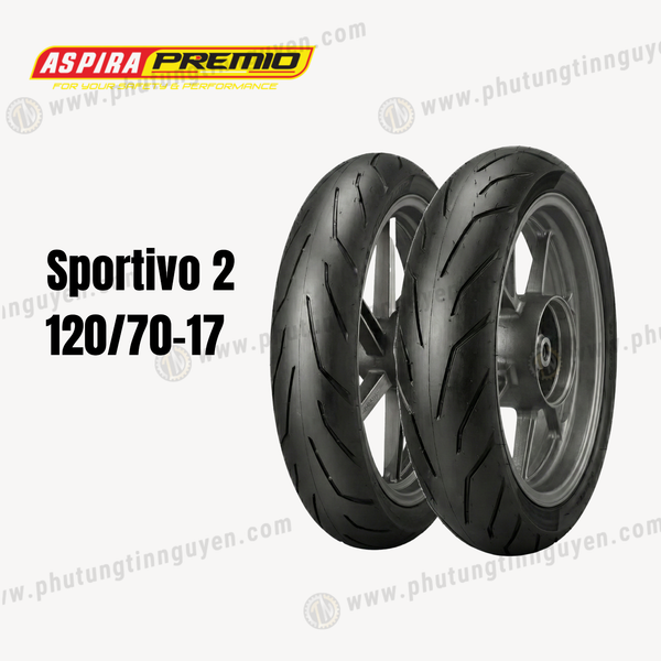  Vỏ xe Aspira Premio Sportivo 2 120/70-17 F nhập từ Indonesia 
