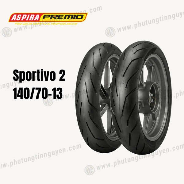  Vỏ xe Aspira Premio Sportivo 2 140/70-13 F/R nhập từ Indonesia 
