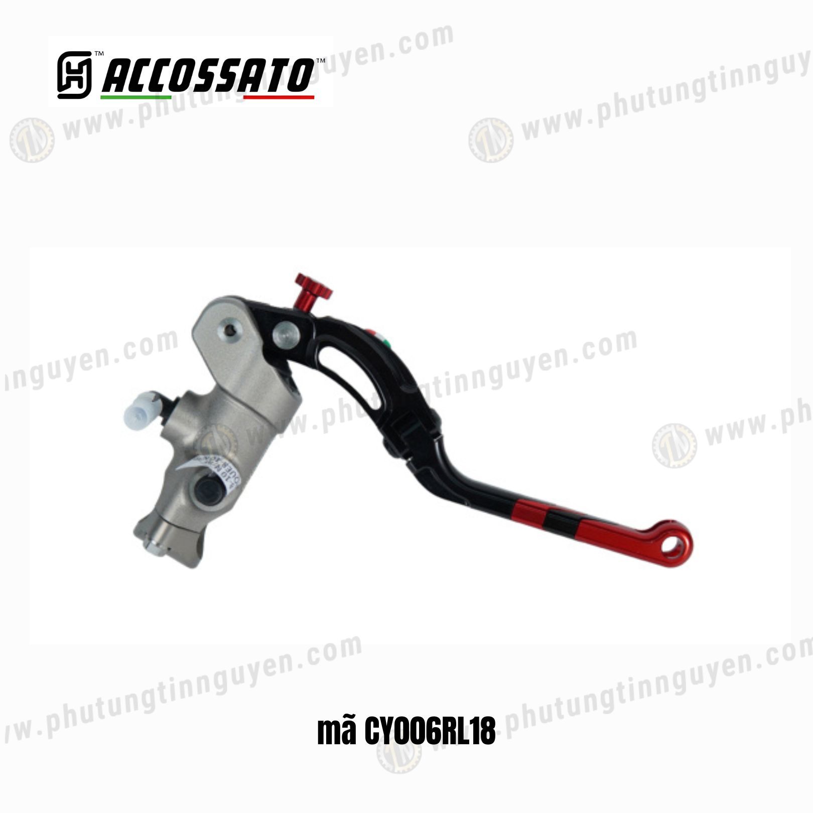  Tay thắng Accossato 16x18 - đỏ mã CY006RL18 