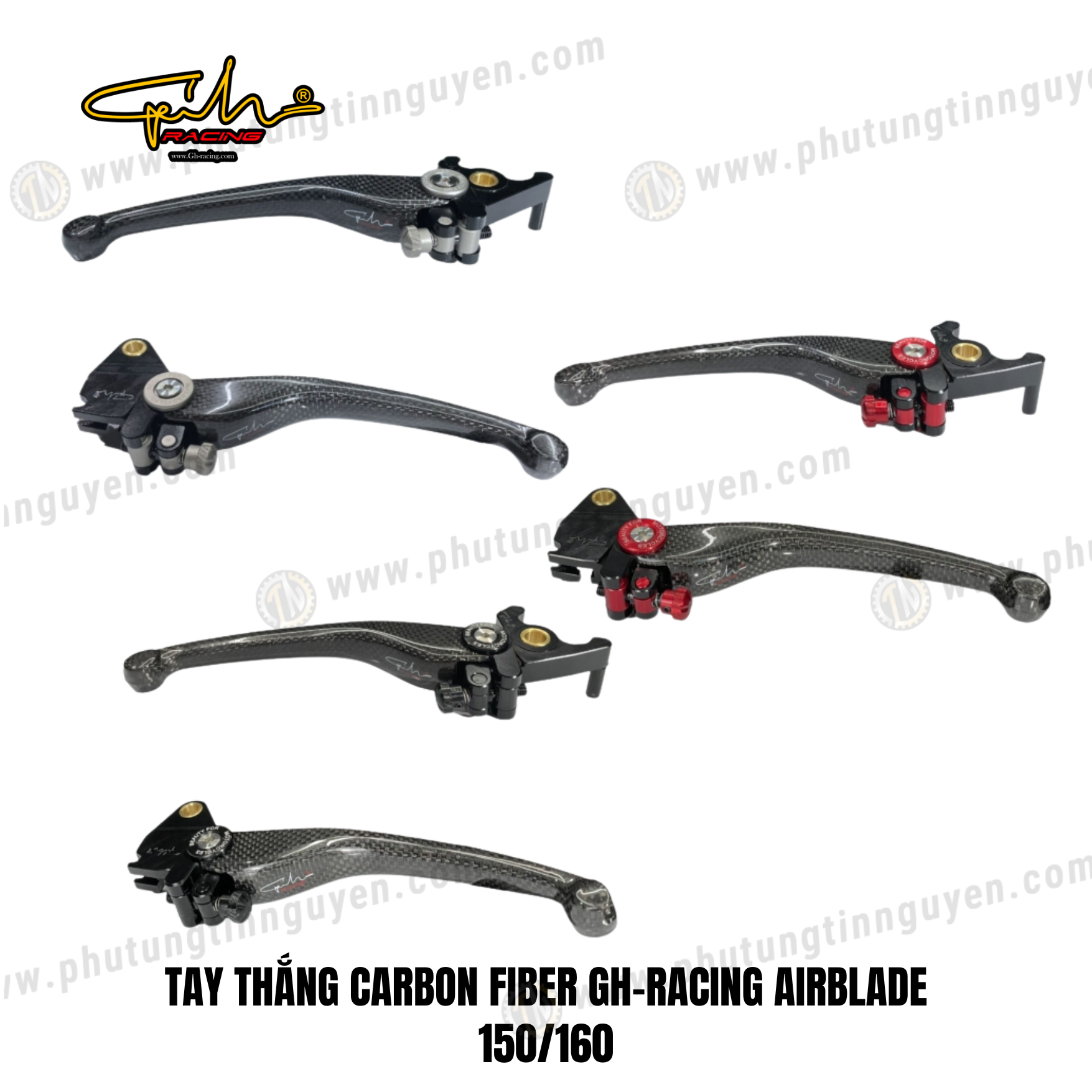  TAY THẮNG CARBON FIBER GH-RACING AIRBLADE 150/160 